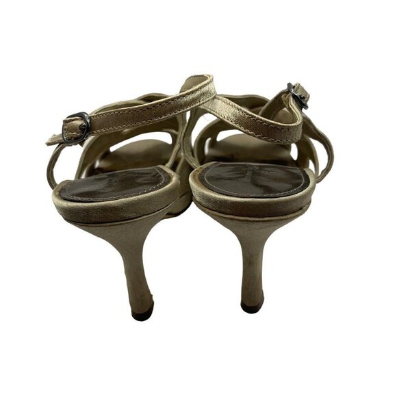 Jacqueline Ferrar Womens Silver Strappy 4” Heel Sandals Size 9M​​​​​ - Picture 4 of 8